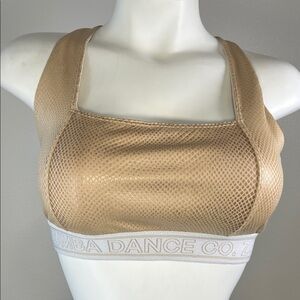 Zumba Fitness Tan Mesh Sports Bra